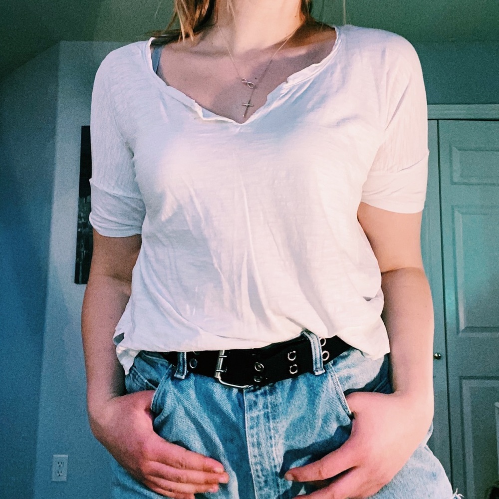 Basic white tee